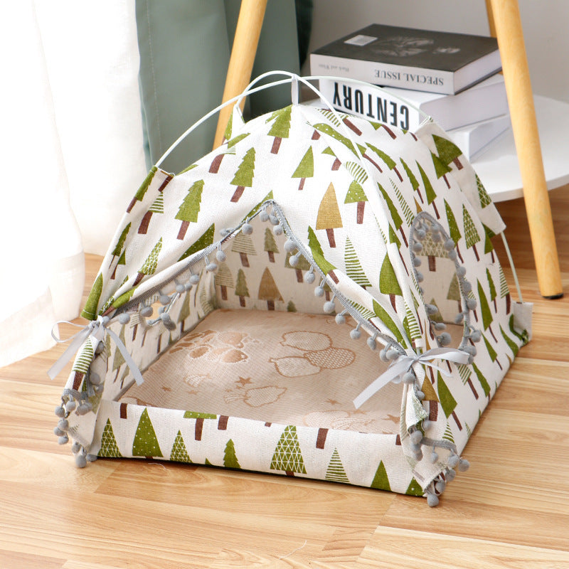 Cat House Enclosed Pet Bed