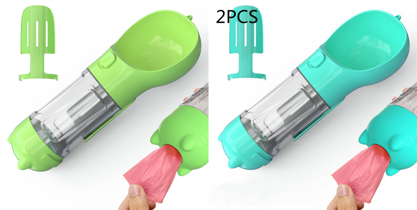 3-in-1 Portable Pet Water Bottle & Feede