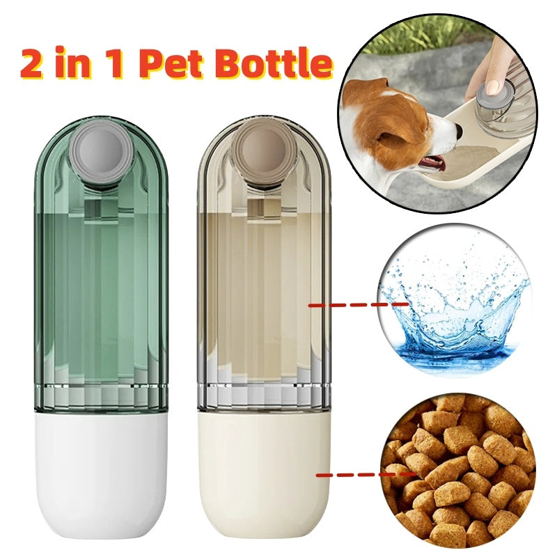 2-in-1 Portable Pet Water & Food Cup