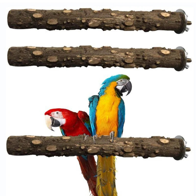 Natural Wood Bird Perch – Chew & Stand Toy