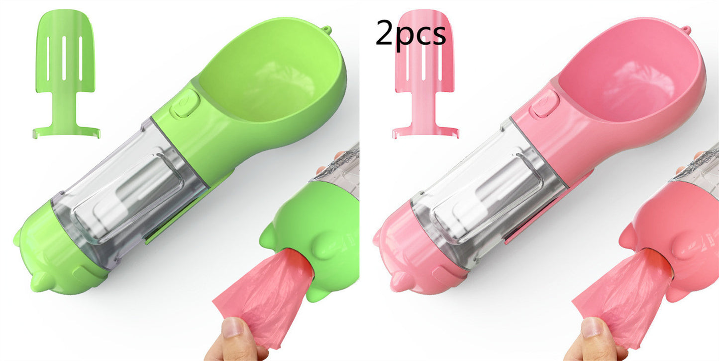 3-in-1 Portable Pet Water Bottle & Feede